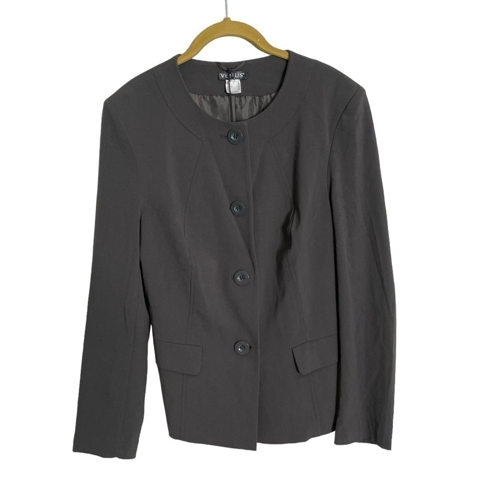 Venus NWT Charcoal Gray Button Down Cardigan Jacket 10